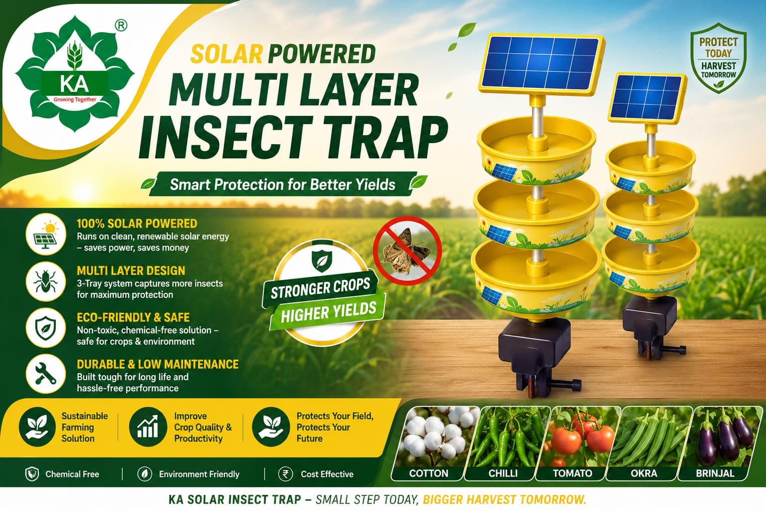 Solar Multi-Layer Insect Trap